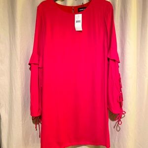 NWT - Red Tie Sleeve Sheath Dress